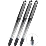 Siyah Pilot Kalem 3 Adet Uniball Eye Needle 0.5 Mm İğne Uçlu Pilot Kalem Ub-185 S İğne Uçlu Likit Mürekkepli Pilot Kalem