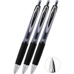 Siyah Pilot Kalem 3 Adet Uniball Signo Micro 207 0.5 Mm Roller Uçlu Pilot Kalem Umn-207 İnci Uçlu Likit Mürekkepli Jel