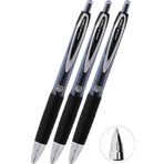 Siyah Pilot Kalem 3 Adet Uniball Signo Micro 207 0.5 Mm Roller Uçlu Pilot Kalem Umn-207 İnci Uçlu Likit Mürekkepli Jel