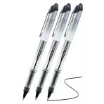 Siyah Pilot Kalem Ub-200 Vision Elite 0.8Mm 3 Adet Uniball Pilot Kalem 0.8 Mm Roller Uçlu Pilot Kalem İnce Uçlu Likit