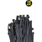 Siyah Plastik Cırt Kelepçe 4.8MM-45CM Kablo Bağı Elektrik Kablosu 100 Adet