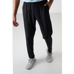 Siyah Polyester İnce Yumuşak Comfort Fit Erkek Eşofman Alt - 82120