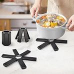 Siyah Pot Mat Bulaşık Servis Altlığı Coaster Katlanır Isı Yalıtımı Yüksek Sıcaklık Tencere ve Tavalar Mutfak Aletleri (Yurt Dışından) - Mats & Pads - Renkli