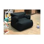 Siyah Pufumo Mini Relax Armut Puf Koltuk 1-8 Yaş İçin Yumuşak ve Dayanıklı İmperteks Kumaş