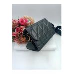 Siyah Purse Kolon Askılı Kapitone Kadın Omuz Çantası