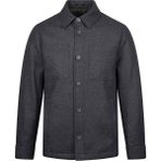Siyah Regular Fit Bebe Yaka Yünlü Mont