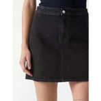 Siyah Regular Fit Mini Jean Etek