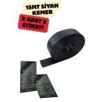 Siyah Renk Emniyet Kemeri 15Mt. (Etiket Hediyeli)