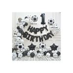 Siyah Renk Happy Birthday Balon Zincir Set