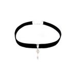 Siyah Renk Kadife Kadın Anahtar Choker Kolye BSTK2425