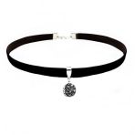 Siyah Renk Kadife Kadın Galaksi Choker Kolye