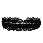 Siyah Renk Kadın Dantel & Kadife Choker Kolye
