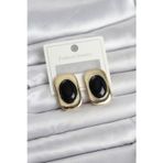 Siyah Renk Kare Model Vintage Kadın Küpe - Ebj260220w39808