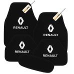 Siyah Renk Renault Uyumlu 5’Li Halı Paspas Takımı Kaymaz Tabanlı, Yıkanabilir Oto Paspas Seti