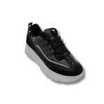 Siyah Renk, Süet, Gri Detaylı, Hafif, Ortapedik Taban, Kadın Spor, Yüksek Taban Ayakkabı, Sneaker Tarzkea (Siyah Gri, EU Ayakkabı Beden Sistemi, Yetişkin, Sayısal, Orta, 40)
