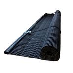 Siyah Retro Bambu Stor Perde, Doğal Nefes Alabilir Güneşlik Pencere Roma Gölgesi, Balkon Çay Odaları için Dekoratif Perde, Özel Renkler, Genişlik x Yükseklik (165 cm x 170 cm (5,4ft x 5,6 ft)