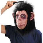 Siyah Saçlı Kafaya Tam Geçmeli Lateşempanze Maskesi - Latemaymun Orangutan Goril Maske Et Maske