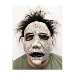 Siyah Saçlı Michael Myers Lateks Yüze Tam Yapışan Et Maske Korku Maskesi Tg-V 7302