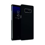 Siyah Samsung Galaxy Note 8 ile Uyumlu Kılıf Silikon Rubber Telefon Kılıfı ve Kabı Darbe Emici, İnce ve Yumuşak Dokulu, Kaymaz Tasarım