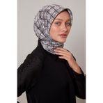 Siyah Seramik Desen Twill İpek Eşarp