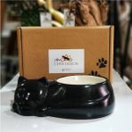 Siyah Seramik Kedi Mama Kabı 150 Ml, Şık ve Kullanışlı Tasarım - Seçenek 1