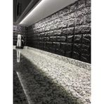 Siyah Silinebilir Kendinden Yapiskanli Duvar Kagidi Esnek Panel 3D Tugla Desen 35X38cm 1 Adet