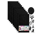 Siyah Simli Karton A3 30x40 cm 10 lu 1 Paket Simli Fon Kartonu Parıltılı Kağıt Anasınıfı Kreş Etkinlik Proje