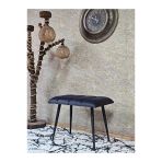 Siyah Sivriltmel Ayaklı 60 Cm Puf Bench - Puf - Bench - Oturak - Mutfak Oturağı - Antre Oturağı Füme Renk 60 X 40 Boyut/Ebat