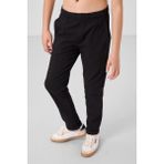 Siyah Standart Fit Dokuma Hafif Esnek Chino Erkek Çocuk Pantolon - 11272 - 8 - 9 Yaş