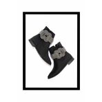 Siyah Süet Kadın Bot & Bootie K02666301302