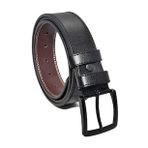 Siyah Suni Deri Çift Dikişli Model 4 Cm.lik Spor Kemer - 7000-11-22k