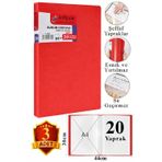 Siyah Sunum Dosyası 20 Li 3 Adet Poşet Dosyalı Katalog Dosyası 20 Poşetli Kendinden Dosya Plastik Kapaklı