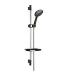 Siyah Sürgülü Duş Seti + Ø22mm Parlak Polish + Elduşu