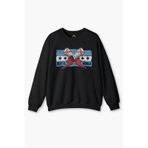 Siyah Sweat Eldiven Blue Flag Cm Punk Mavi Bayrak Fitness Spor Sweet Baskılı Sweatshirt Siyah