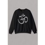 Siyah Sweatshirt Aum Ohm Om Sembolü Symbol Fizik Formülü Baskılı Unisex Sweat