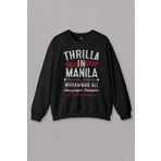 Siyah Sweatshirt Boks Boxing Muhammed Ali Clay Thrilla In Manila Baskılı Unisex Sweat