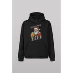 Siyah Sweatshirt Happy New Beer Yeni Yıl Noel Merry Christmas Yılbaşı Baskılı Sweat Hoodie Kapüşonlu Siyah