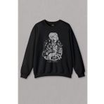 Siyah Sweatshirt Krzysztof Nowak No Hope No Future Hayat Yok Baskılı Sweat
