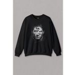 Siyah Sweatshirt Leo Lionel Messi Barcelona Forma 10 Numara Baskılı Sweat