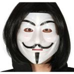 Siyah Takma Kısa Saç ve V For Vendetta Maskesi Anonymous Maskesi