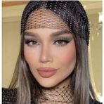 Siyah Taşlı File Bandana Saç Aksesuarı Bone Ve Bağcıklı Kumaş Çiçek Choker Kolye Gül Kolye