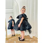 Siyah Taşlı Vintage Kız Bebek Elbise,Doğum günü elbise,fotoğraf çekim elbise,1-11 Yaş Uygun
