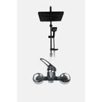 Siyah Tepe Yağmurlama Siyah Robot Seti Ve Siyah Banyo Bataryası Mix-2'Li Set Damla Siyah Serisi