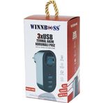 SİYAH TERMAL AKIM KORUMALI 1XPRİZ 3XUSB DUVAR TİPİ PRİZ 10A - 2500W-Findit