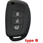 Siyah Tip B Hyundai Solaris Accent IX25 Creta Elantra IX35 Tucso Verna I10 I20 I40 Anahtarlık Araba Aksesuarları Key Case (Yurt Dışından)