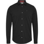 Siyah Tommy Hilfiger Erkek Tjm Slim Fit Gömlek Düz Renk ile Rahat ve Şık Stil