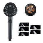 Siyah Turbo Fan Su Tasarruflu Yüksek Basınçlı Duş Başlığı