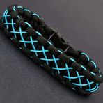 Siyah Turkuaz Paracord Bileklik - PAR0064