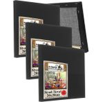 Siyah Tuval 20X20 cm 3 Adet Astarlı Kare Tuval Resim Tuvali Siyah 20*20 cm Tual Akrilik Yağlı Boya Için Ideal - Standart