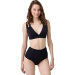 Siyah Üçgen Cut Out/Pencereli Bikini Üstü